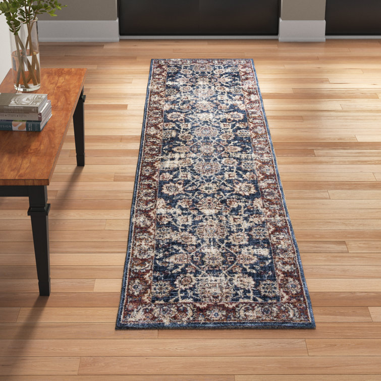 Lark Manor Abbate Tufted Dark Blue/Brown/Beige Rug & Reviews Wayfair.co.uk